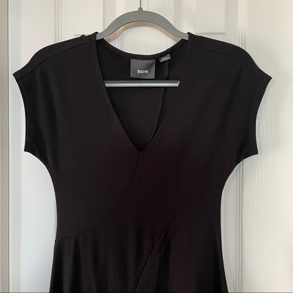 NWOT Anthropologie Maeve black ponte knit Amelia midi dress - Picture 4 of 11